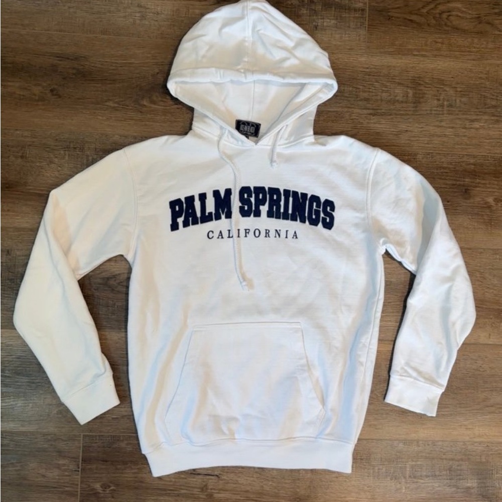 Chic White Palm Springs California Hoodie